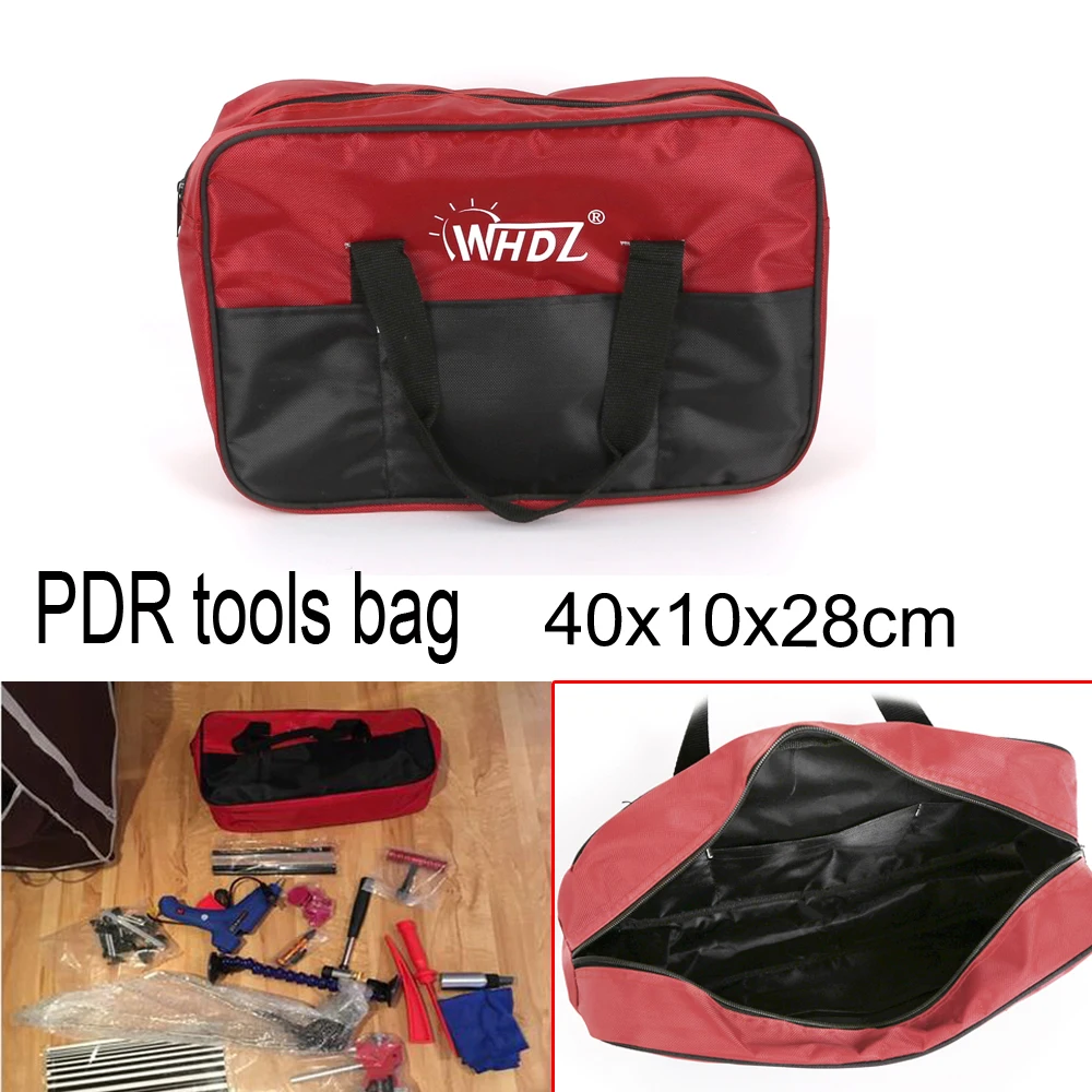 WHDZ 802022cm Red PDR Tools Bag Tools Packaging Hand Bag Paintless Dent Repair Tools PDR Tool kit Hand Tool Set (6)
