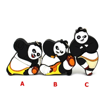 

Hot selling cartoon Kung Fu Panda USB 2.0 flash memory stick 32GB pen drive 4GB 8GB 16GB USB Flash Drive lovely animals pendrive