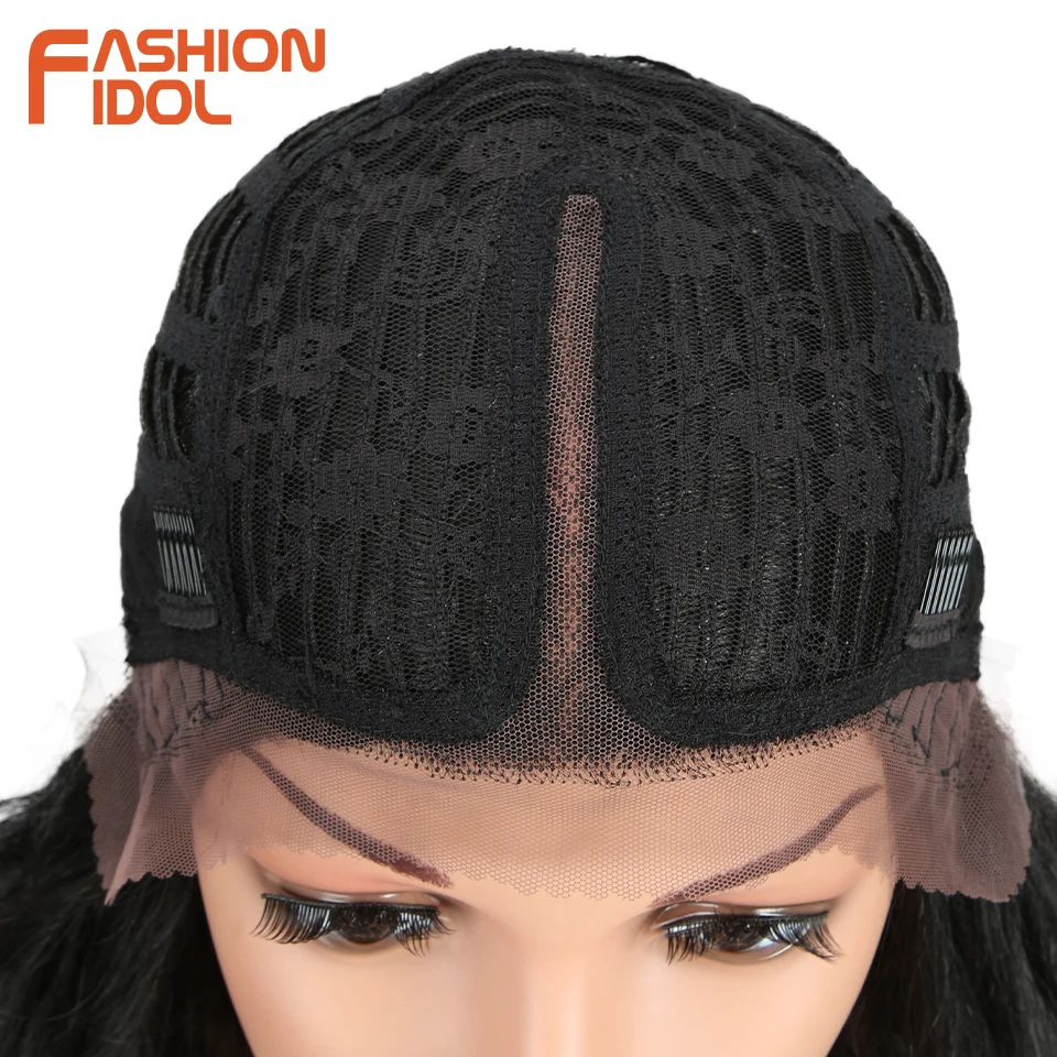 Иконы стиля 28 дюймов волосы синтетический Синтетические волосы на кружеве парики для чернокожих Для женщин Мягкий (переход от темного к
