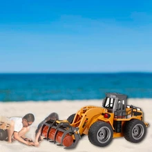 HUINA 1590 1/18 2,4 GHz 6CH RC сплав древесины Grab грузовик игрушки