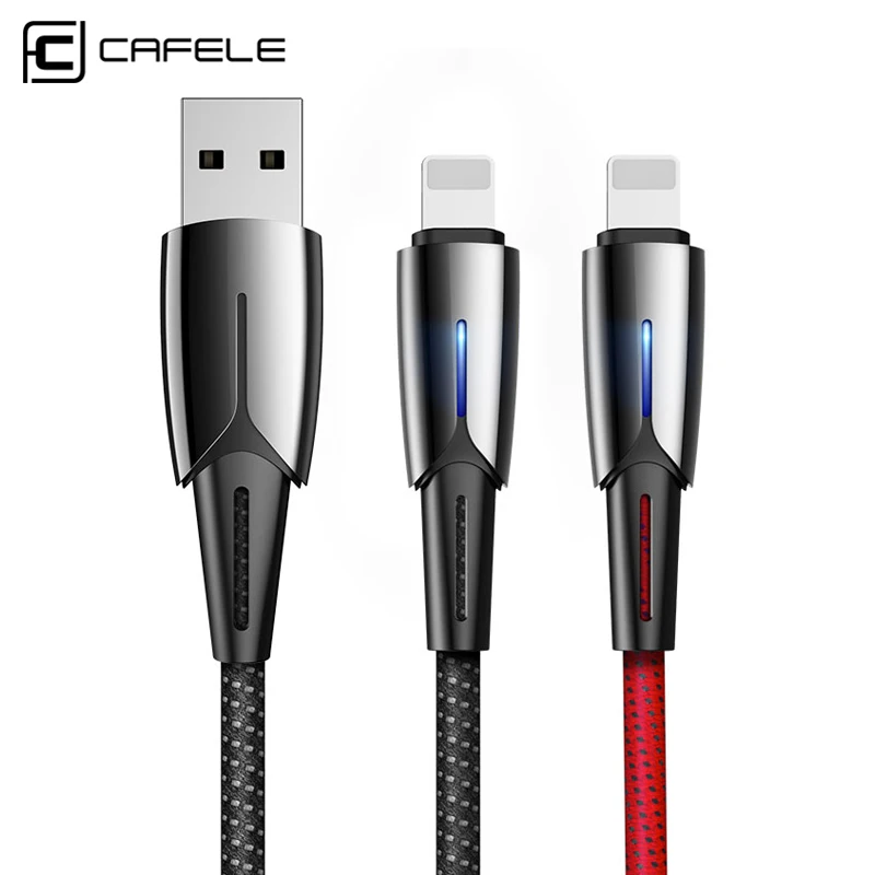 CAFELE USB кабель для iPhone X Xs Max Xr 8 7 6 6s 5 s Plus автоматическое отключение кабеля 2.0A зарядный кабель для передачи данных для IOS 11 10