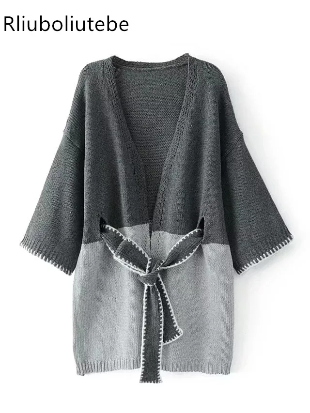 2017 New Autumn Winter Long Sweater Women With Belt Plus