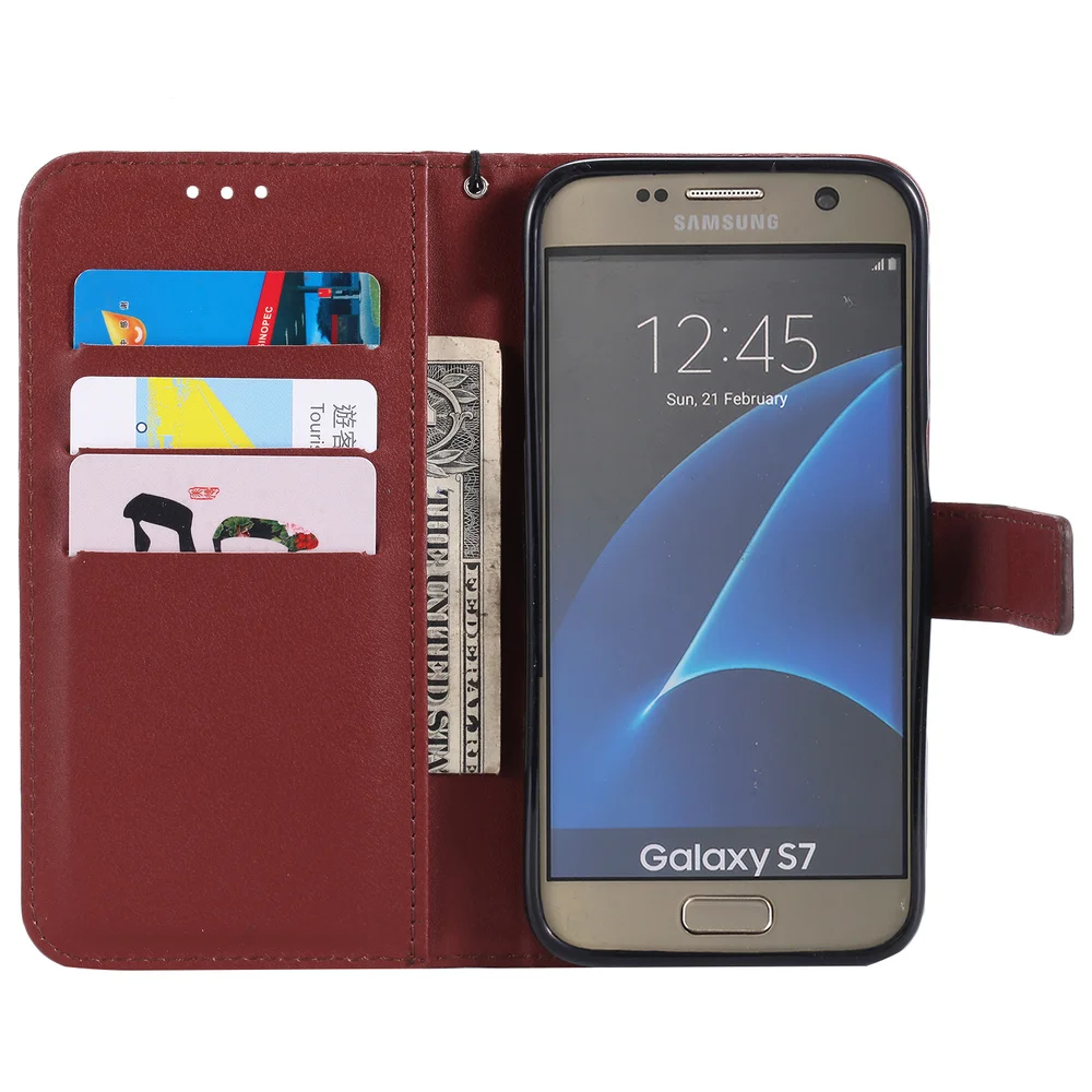Чехол бумажник с откидной крышкой для Samsung Galaxy S7|Чехлы-портмоне| |