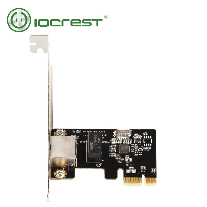 IOCREST Однопортовый гигабитный ethernet realtek чип PCI Express lan контроллер карты rtl8111F pcie сетевой адаптер с RJ45 портом