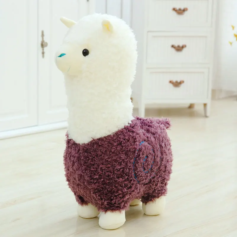 Cute 40cm Cartoon Alpaca Plush Toy Fabric Sheep Stitch Stuffed And Soft Animal Toys Llama Pillow Birthday Gift Toys For Children grape 11ct stamped cross stitch 40 40cm