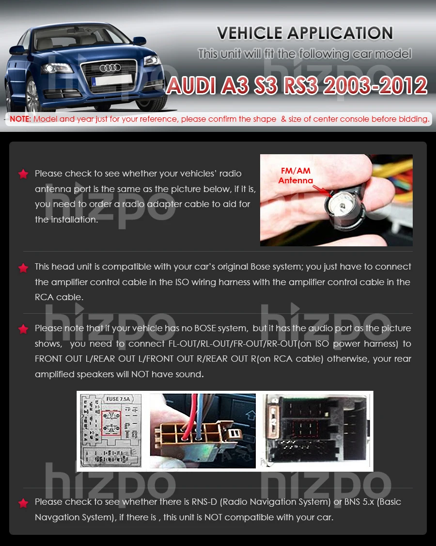 HIZPO " сенсорный экран автомобильный CD dvd-плеер стерео радио gps Навигация Audi A3 S3 SWC RDS DVBT TPMS DAB+ BT CAM-IN Карта SD USB камера