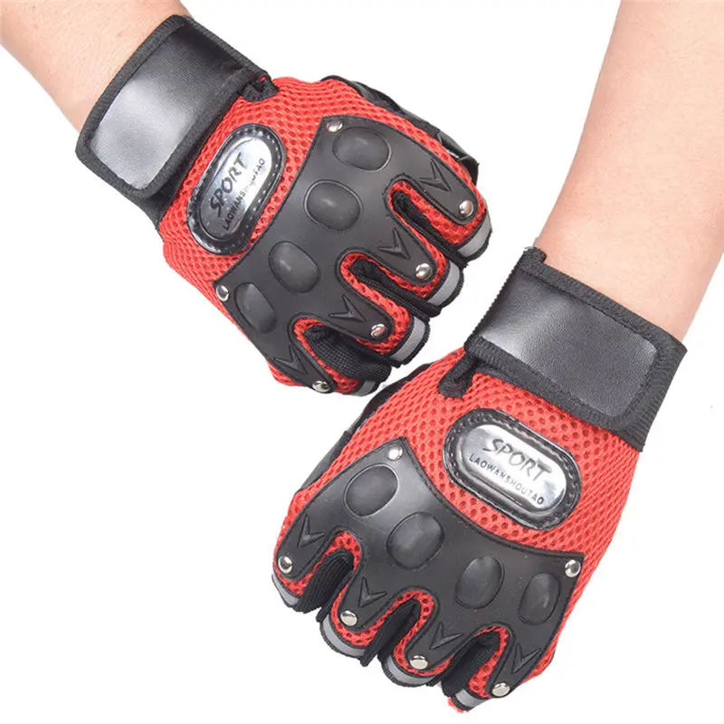 Перчатки для занятий тяжелой атлетикой тренажерный зал для тренировки, бодибилдинга перчатки спортивные Вес подъема тренировка, Упражнение - Цвет: Красный