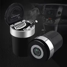 Car Ashtray Stainless Steel Car Ashtray Cup Holder With Blue LED Light Indicator Smokeless for Most Car Cup Holder Car Ashtray Stainless Steel Car Ashtray Cup Holder With Blue LED Light Indicator Smokeless for Most Car Cup Holder