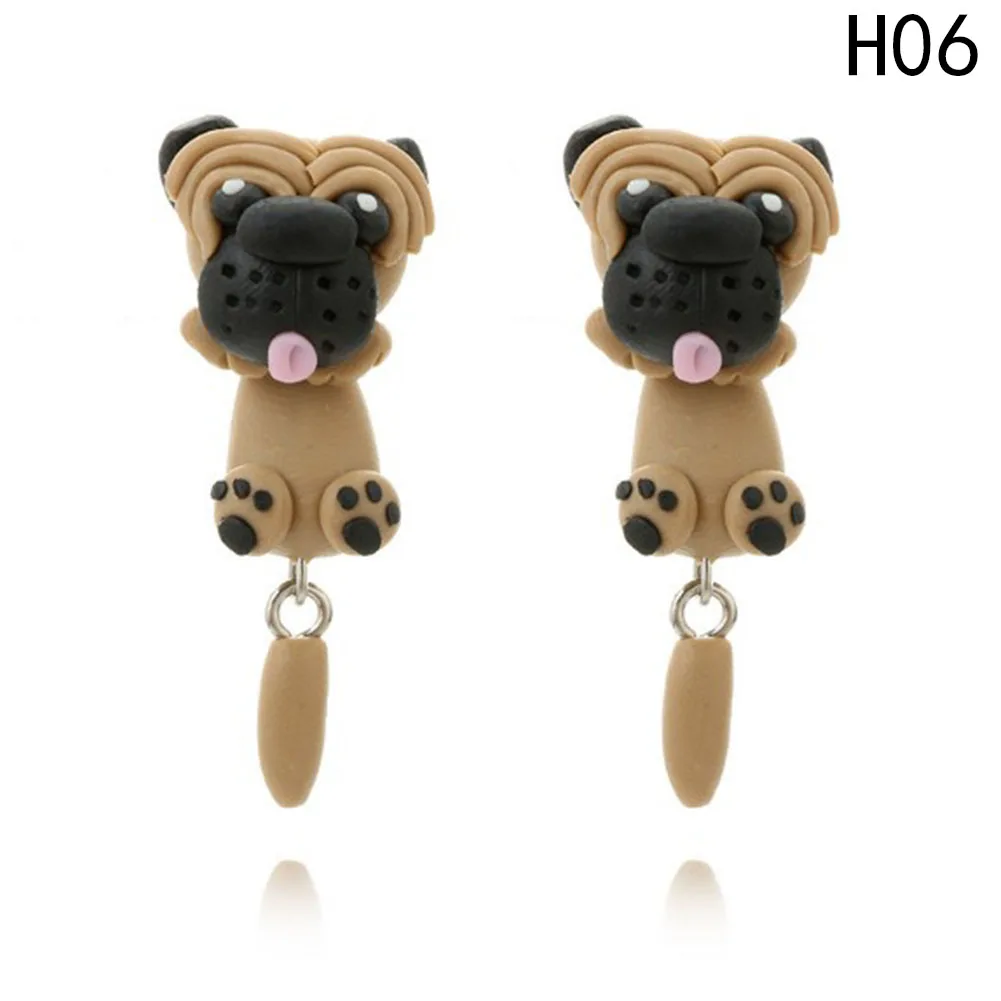 Buy 1 Pair ! Handmade Cute Lovely Dog Earrings With