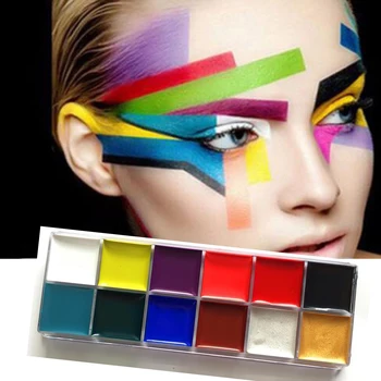 

Art 12 Colors Body Face Paint Makeup Painting Pigment Fancy Party Dress Up Gift Makeup Sets