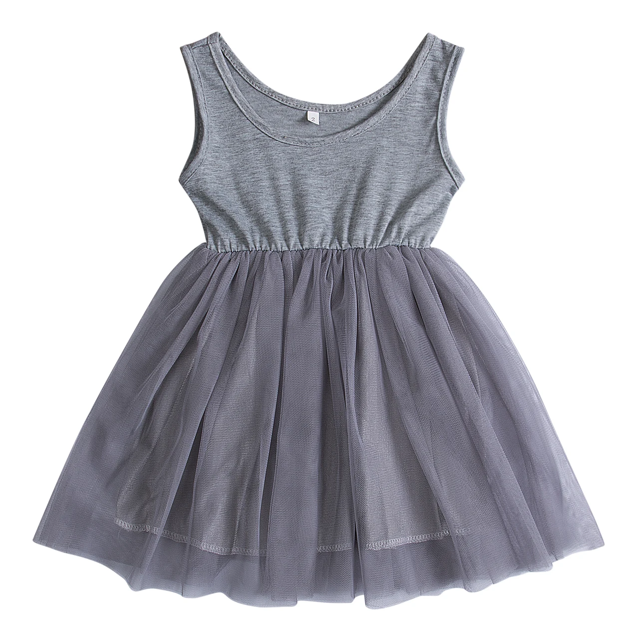 

Kids Girls Clothing Summer sundress Tank dress for girl cotton tulle Solid Children Dresses