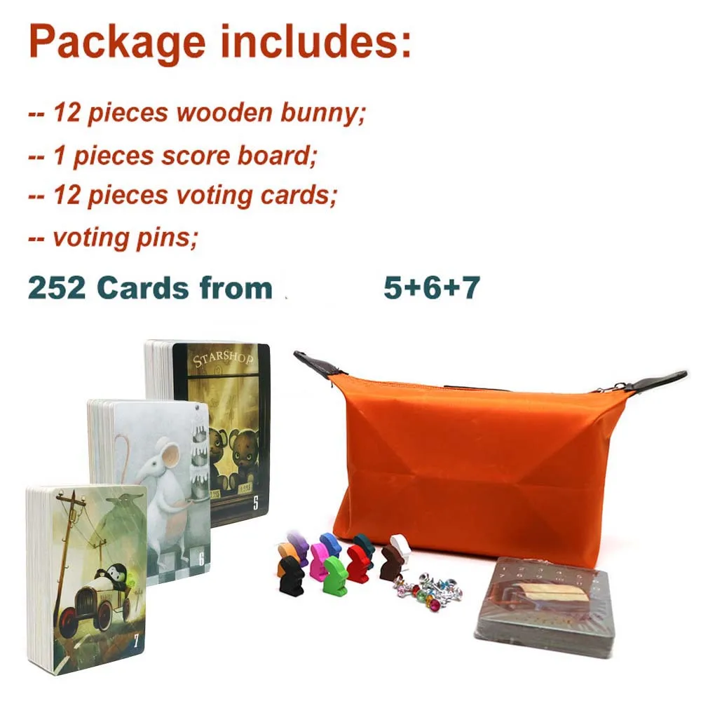 dixit настольная игра 336 карт Красивая тканевая сумка с деревянными кроликами детские игрушки для дома вечерние карточные игры - Цвет: deck 567