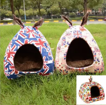 

Pet Dog Cat Tent House Kennel Winter Warm Nest Soft Foldable Sleeping Mat Pad