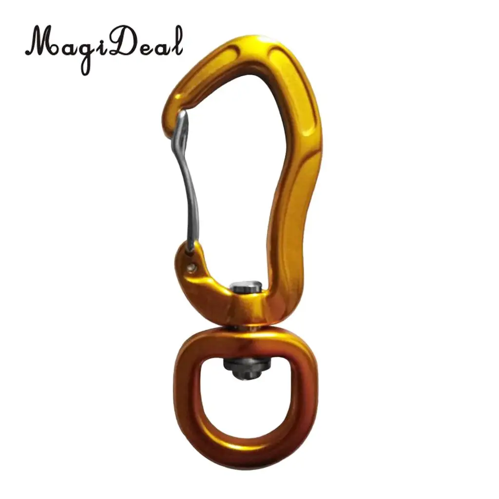Outdoor 1 Pair Rock Tree Climbing Swivel Carabiner Hanging Connect Hook Camping 71/76mm round eye for Camping Caving Climbing
