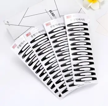 

Free Shipping Brand New Bright Black 120pieces/10sets/Lot 6.2cm Metal Hair Clip Wholesale