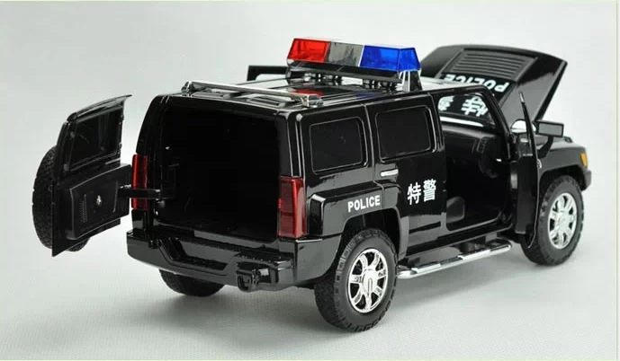 124 Alloy Diecast Police Car Model For Hummer  H3-10