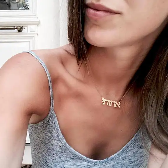 Stainless-Steel-Gold-Color-Personalized-Hebrew-Name-Necklace-Bohemian-Jewelry-Customized-Jewish-Language-Script-Choker-Necklace