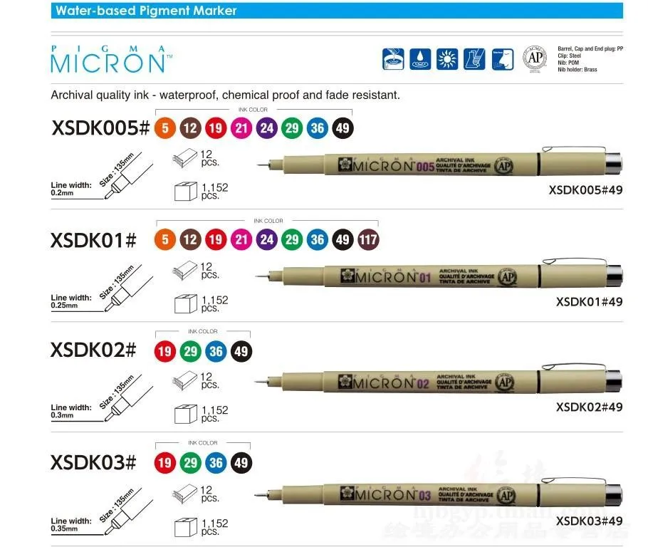 Одежда высшего качества Сакура тонкая грань Pen [сделано в Японии xsdk] Рисунок специальный 0,2/0,25/0,3/0,35/0,4/0,45/0,5 мм