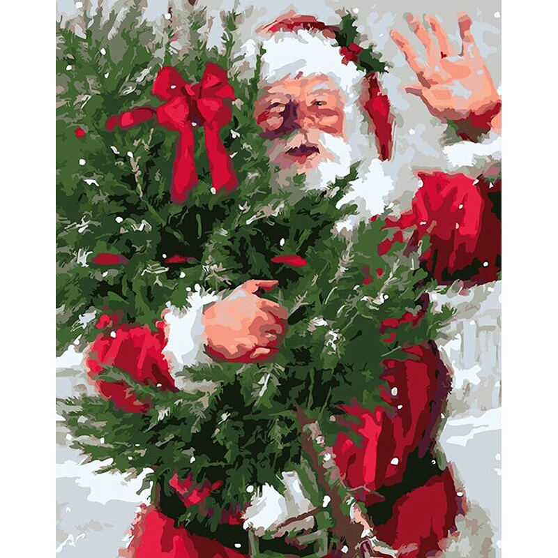 

ArtSailing DIY pictures by numbers Santa Claus paintings by numbers canvas coloring by numbers poster pictures-by-numbers NP-145