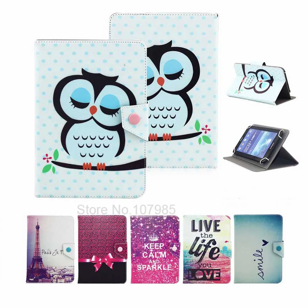 

2in1 Printed Case Cover For Archos Access 70 3G 7" 7inch Tablet Universal 7 inch PU Leather Stand Case (No camera hole) + Gift