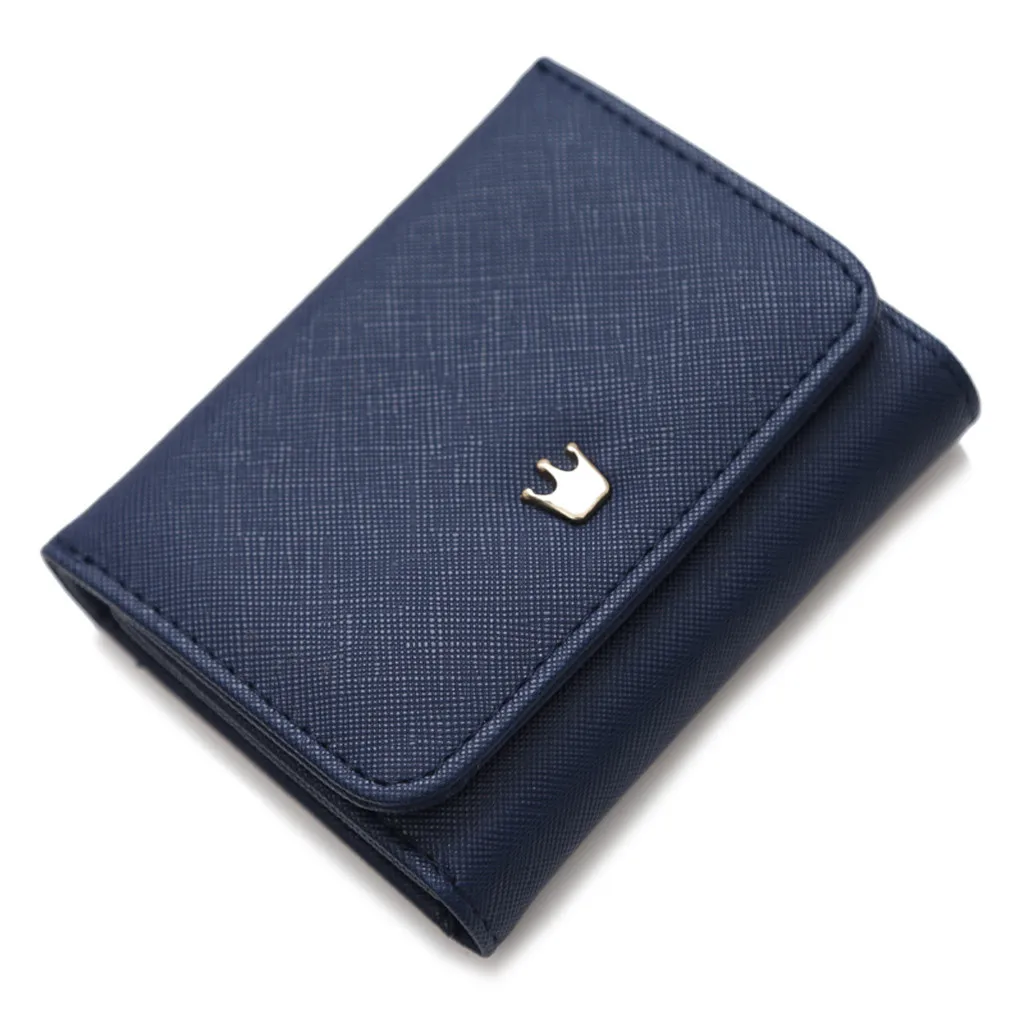 

Women Wallets Crown Decorated Mini Money Purses Small Coin Purse Card Holder Bag Leather Short Coin Purse Female Mini Purses