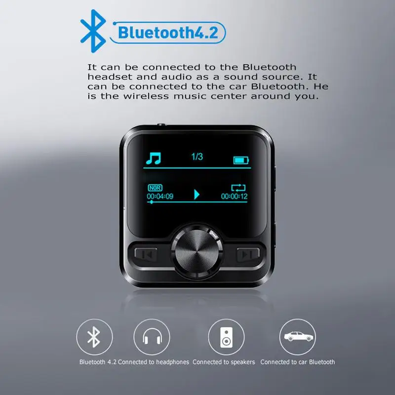 Hifi наушники спортивные Bluetooth Mp3 голос Регистраторы Hi-Fi Mp3 плеер Bluetooth Dsd 8 Гб диктофон ручка Hi-Fi аудио FM радио Поддержка E-бо