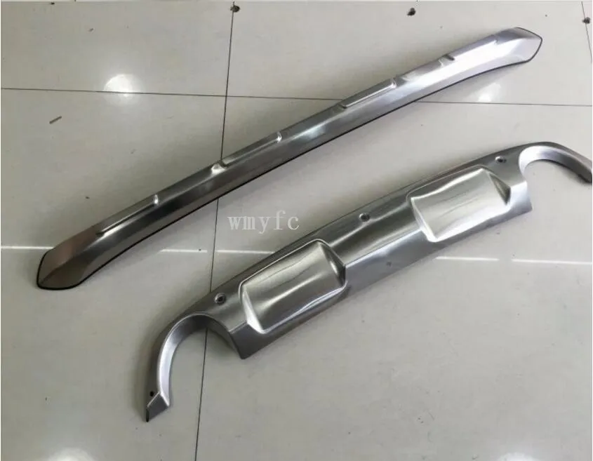 

For Mazda CX-3 2015 2016 2017 2018 high quality Stainless steel Front + Rear bumper skid protector guard plate 2pcs