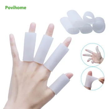 

2pcs Soft Silicone Gel Tube Finger Protector Sleeves Separators Protector Prevent Injuries Skin Blisters Callus C1427