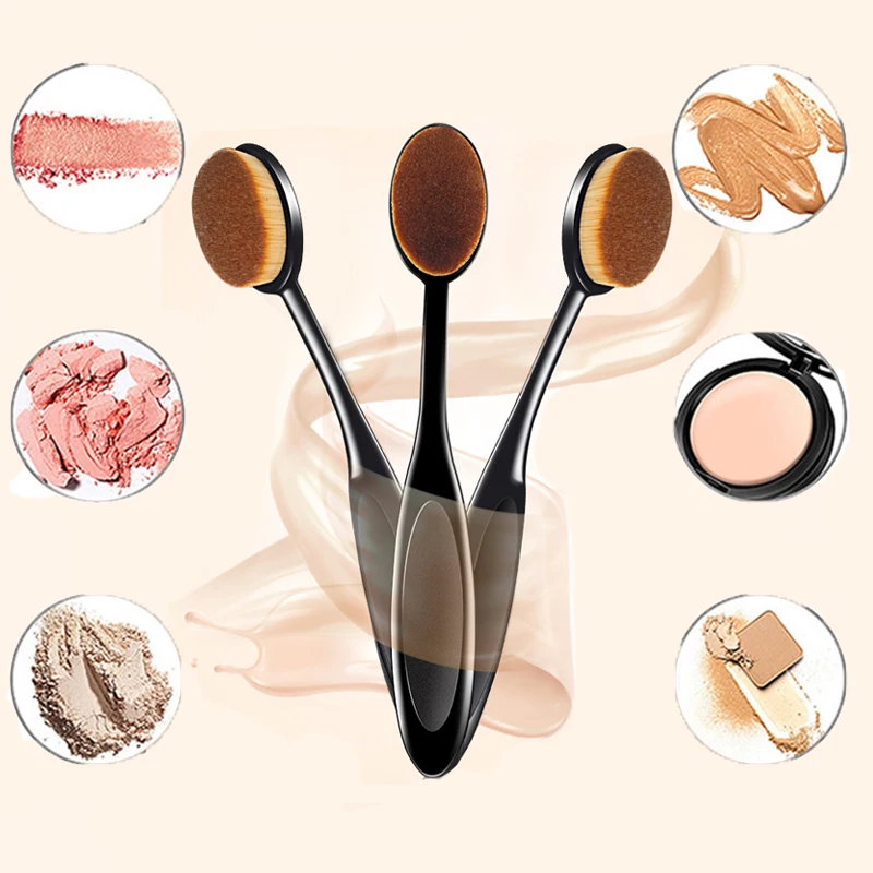 

Women's 1PC Powder Foundation Cosmetic Head Blush Makeup Brushs Face Cheek Make Up Brushes Angled Tools