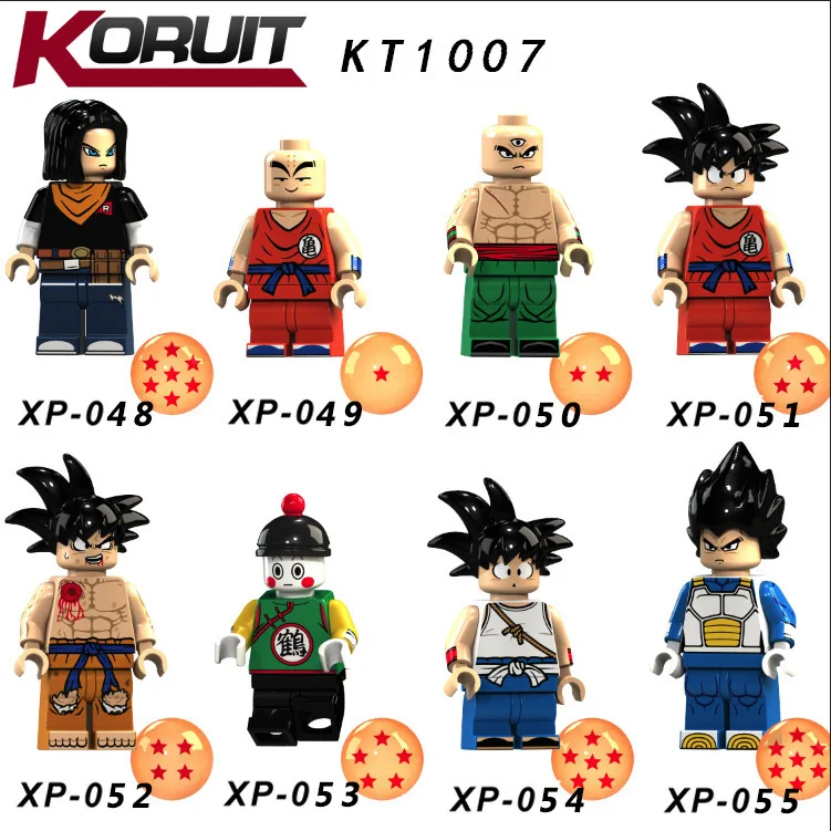 XP048 055 KT1007 Dragon Ball Z Goku Wukong Аниме фигурки строительные блоки игрушки для детей