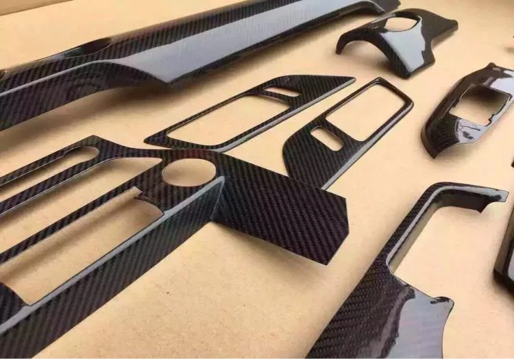 Реальные углеродного Волокно внутренней отделки для Ford Mustang Наклейки для автомобиля re-дизайн Накладки для салона автомобиля