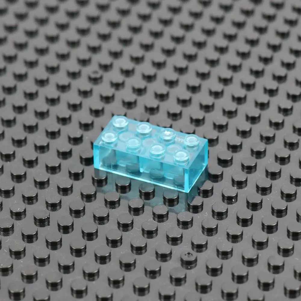 50 그램/팩 MOC 투명 투명 모델 빌딩 블록 부품, 어린이 교육 학습 장난감 벽돌 2x4 2x2 1x1