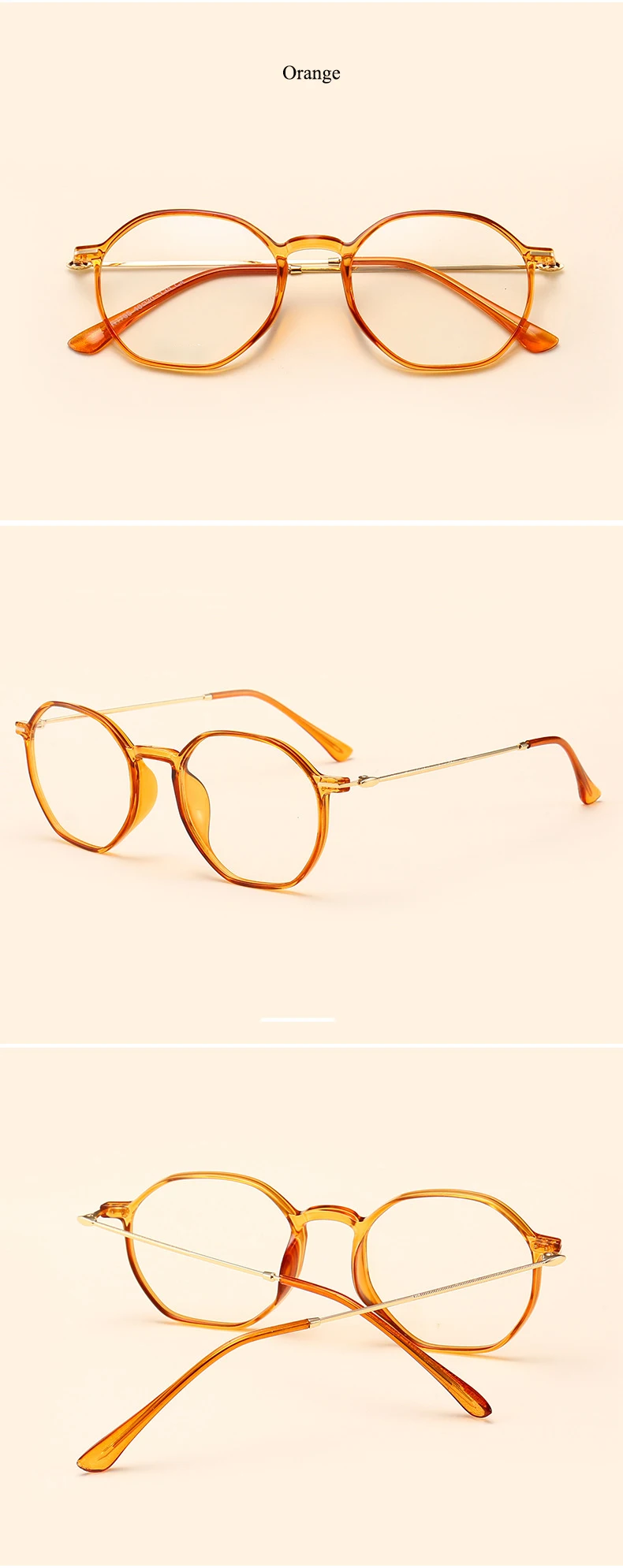 New fashion oval frame glasses full frame ladies beautifully decorated flat mirror men's metal trend glasses frame