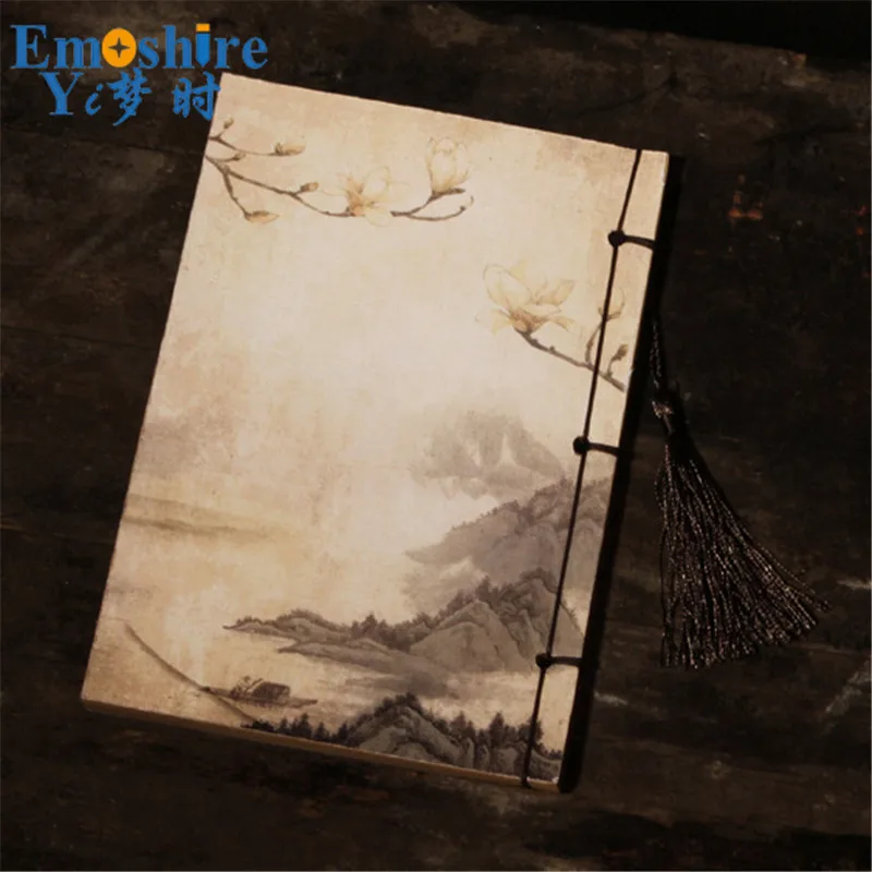 Собственный бренд Emoshire античный дизайн творческий блокнот для девочек цветок печати оптовая продажа ретро Китайский Стиль Китай Тетрадь