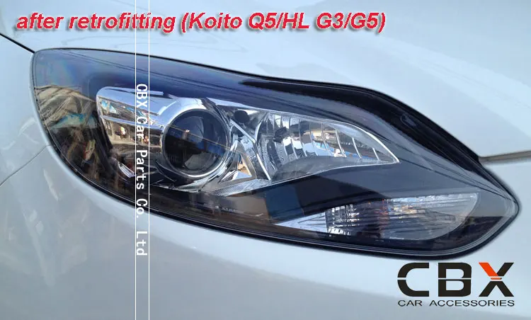12 Ford Focus retrofit hid xenon projector lens kit 7