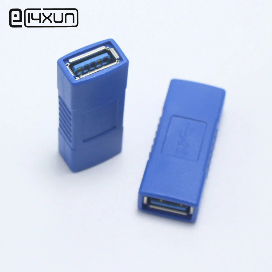 

1pcs USB 3.0 Type A Female to Female DC Power Plug Jack High Speed AF Adapter Connector Blue Extension Cord Socket