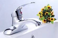Free shipping Single holder dual hole basin sink faucet with high quality polished chrome bathroom basin faucets,bathroom faucet