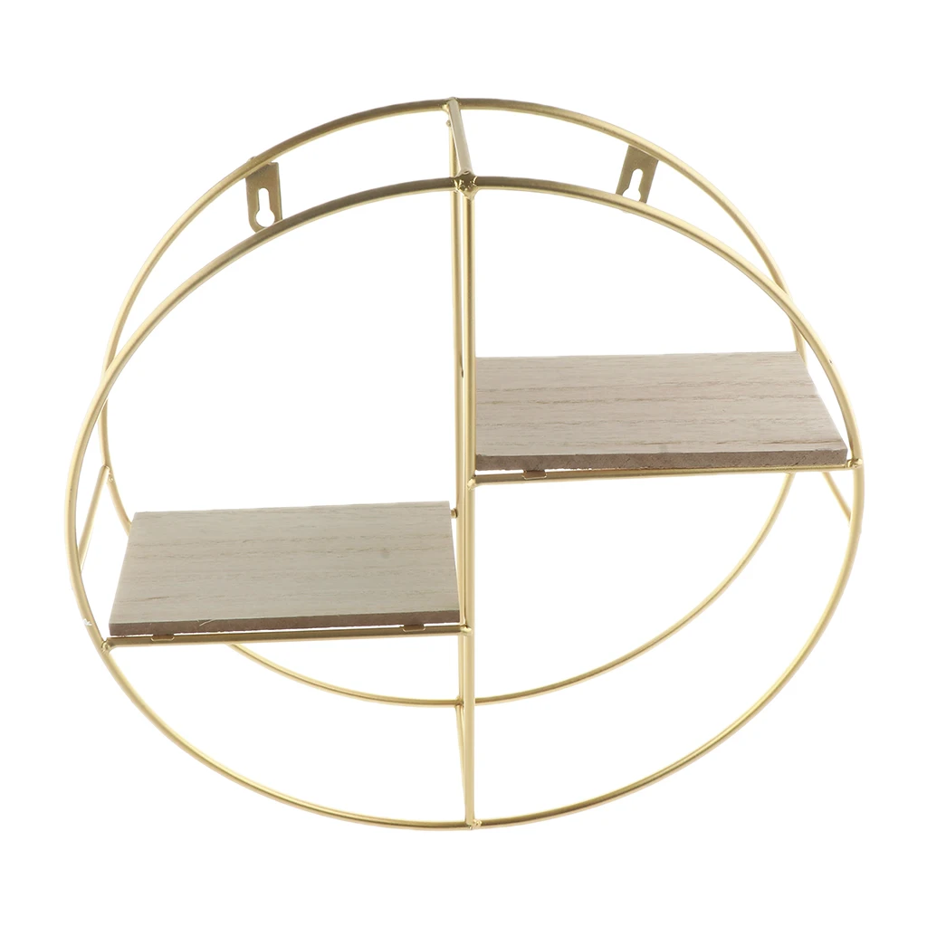 Garden Decor Iron Floating Shelves Corner Square Storage Shelf Wall Display Rack