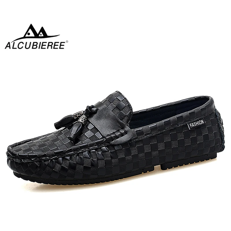 ALCUBIEREE Men Casual Moccasins Tassel 