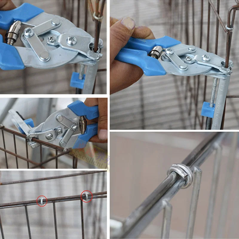 Poultry Cage Pliers Installation Clamp 600M Nails Animal wire Cages Repair Chicken Rabbit Cage Tools Tie Clamp