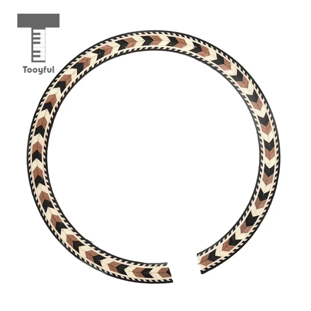 Tooyful Wood Soundhole Rosette Decal Sound Hole Sticker for Acoustic Classical Guitar Parts