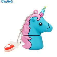 XIWANG USB флэш-накопитель 128 ГБ фактическая емкость флешки 64 ГБ 32 ГБ 16 ГБ 8GB4GB мультфильм прекрасный конский накопитель USB флешка Бесплатная доставка