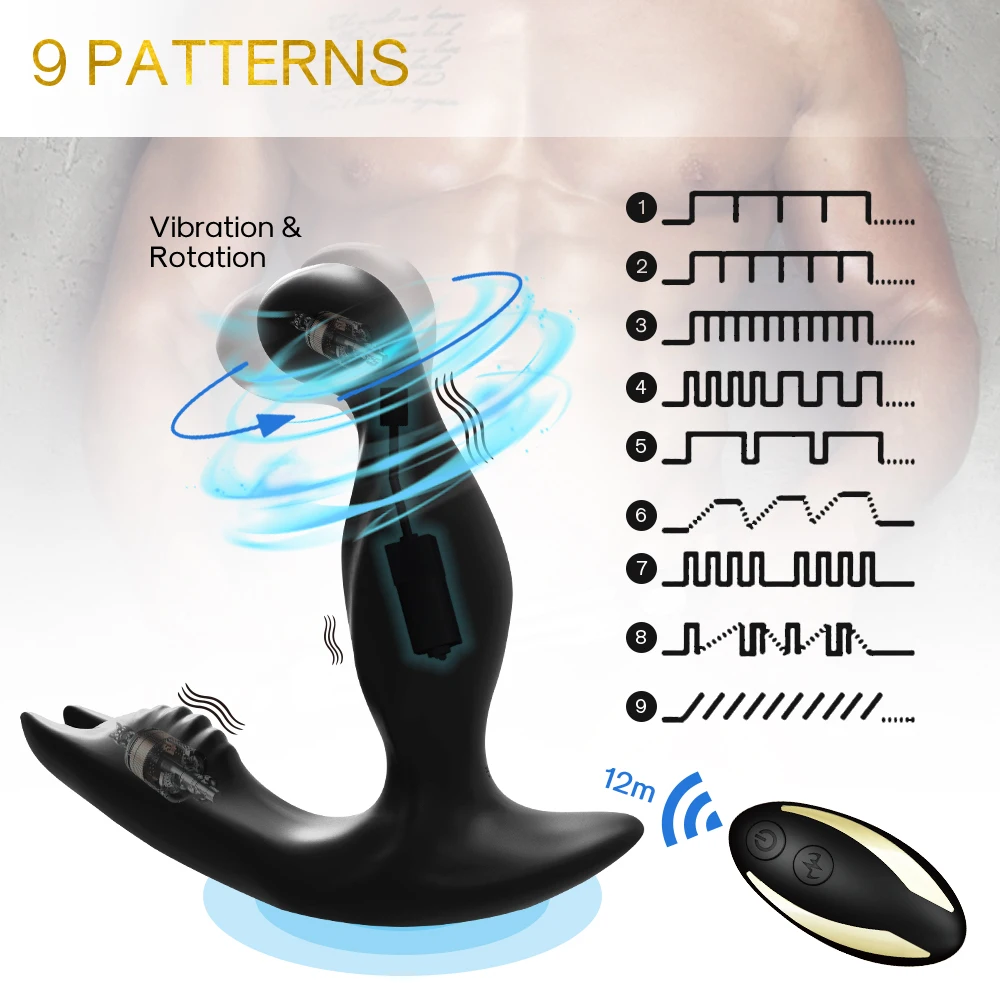 Male Gay Butt Anal Plug Vibrating Prostate Health Massage Tool Silicone Vibrator Stimulate Sex Toys for Men | Красота и здоровье