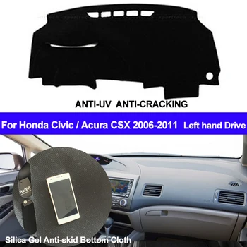 

TAIJS Car Dashboard Cover Silicone Non-Slip Dash Mat Dash Pad Carpet For Honda Civic Acura CSX 2006 2007 2008 2009 2010 2011