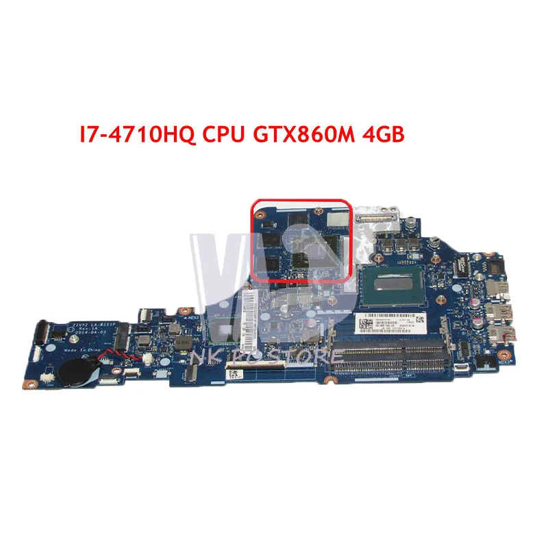 NOKOTION ZIVY2 LA-B111P материнская плата для Lenovo ideapad Y70-70 ноутбука SR1PX i7-4710HQ CPU GTX860M 4 ГБ GDDR5 |