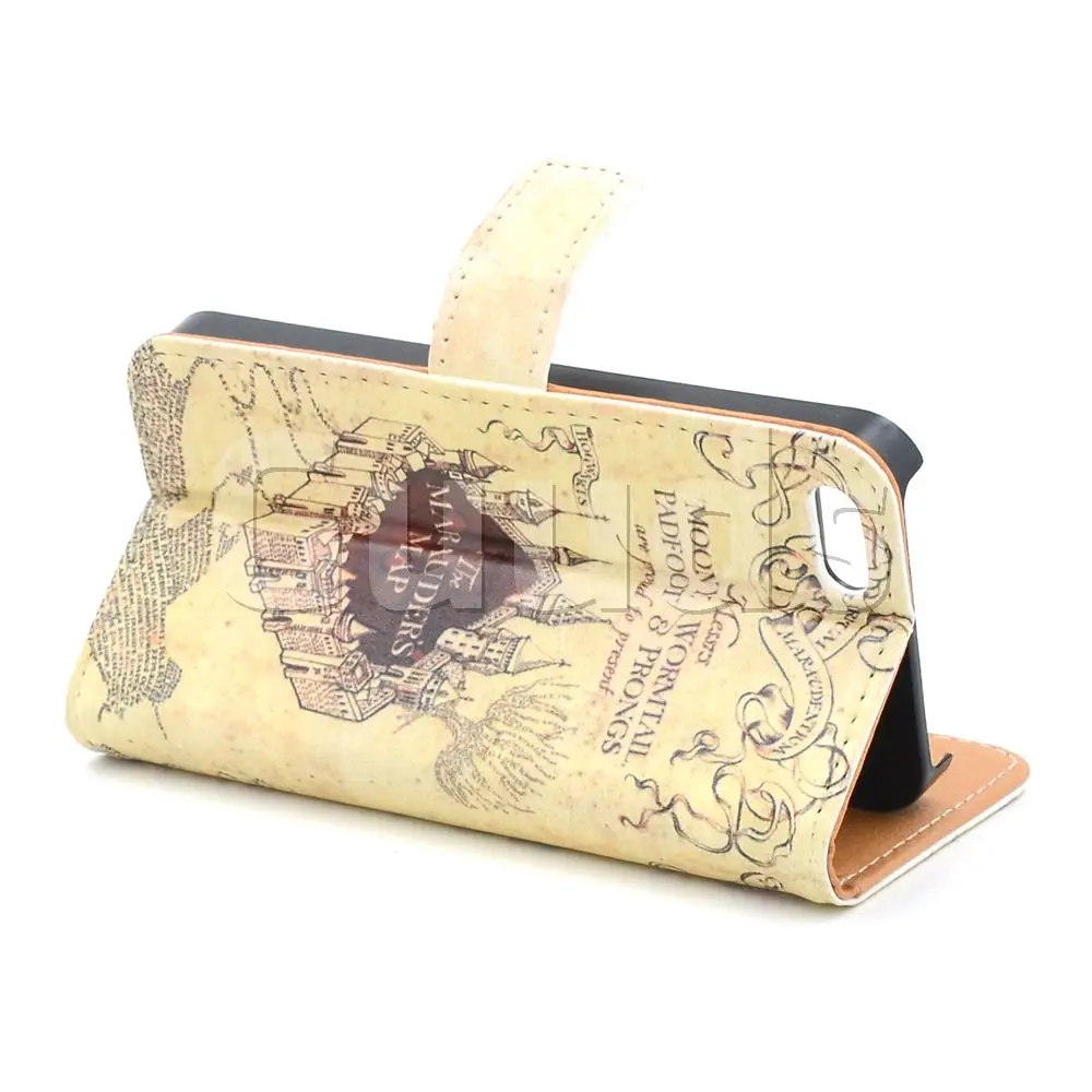 The Marauders Map Leather Wallet Case for iPhone 5s / for iPhone 5