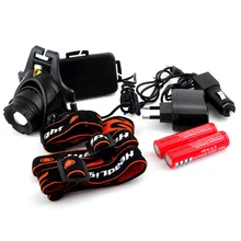 Перезаряжаемый 3800Lm xm-T6 светодиодный налобный фонарь для фар фонарик рыболовный свет+ 2*18650 батарея+ Автомобильное зарядное устройство EU/US/AU/UK+ USB