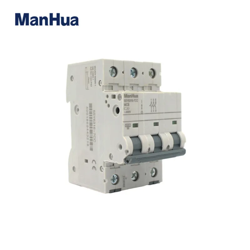 ManHua 3 P C20 миниатюрный выключатель защита от перегрузки Disjoncteur Напряжение изоляции реле автоматический выключатель