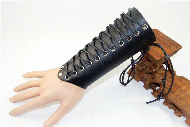 Игра косплей реквизит из натуральной кожи Bracer Arm Armor Warrior стимпанк браслет