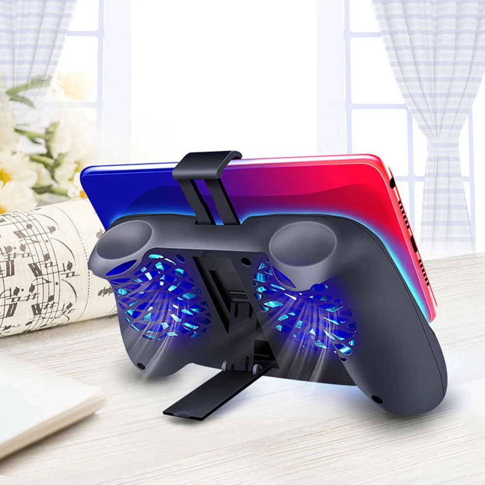 

Mobile Gaming Game Pad Cooler Cooling Fan Fire PUBG Pubg Mobile Game Controller Gamepad Joystick with 2000mAh Battery Switch